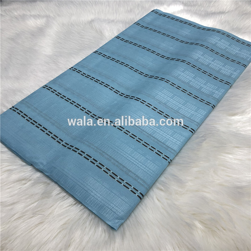 2020 New Arrival Grey African Nigerian fabric  atiku fabric high quality  10 Yards per piece for man free shipping