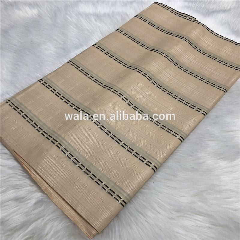 2020 New Arrival Grey African Nigerian fabric  atiku fabric high quality  10 Yards per piece for man free shipping