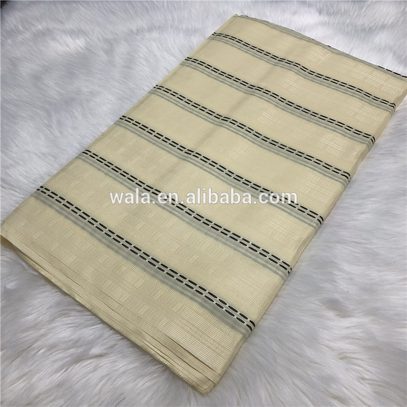 2020 New Arrival Grey African Nigerian fabric  atiku fabric high quality  10 Yards per piece for man free shipping