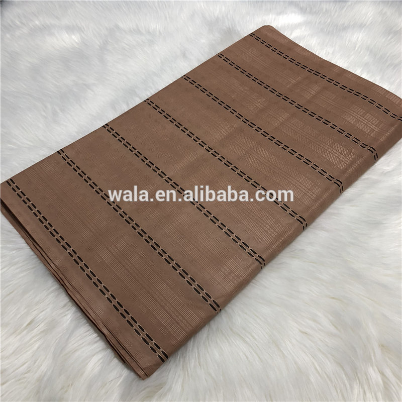 2020 New Arrival Grey African Nigerian fabric  atiku fabric high quality  10 Yards per piece for man free shipping