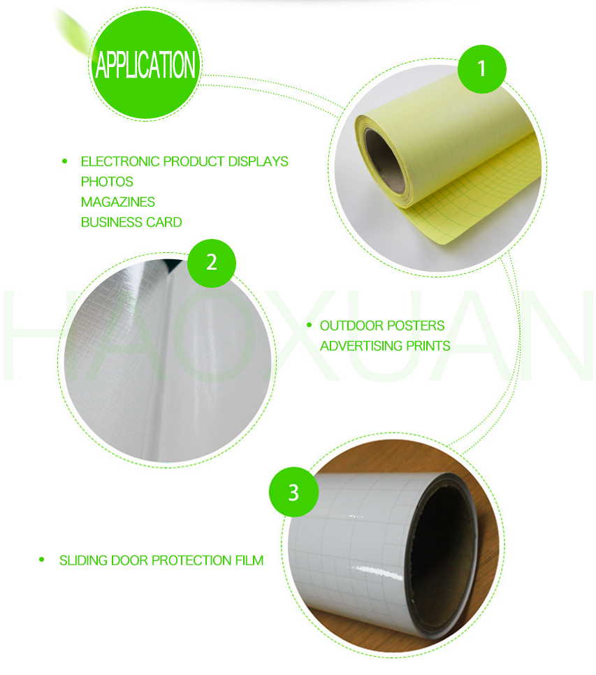 Super clear plastic transparent Cold Lamination PVC Film for Photo