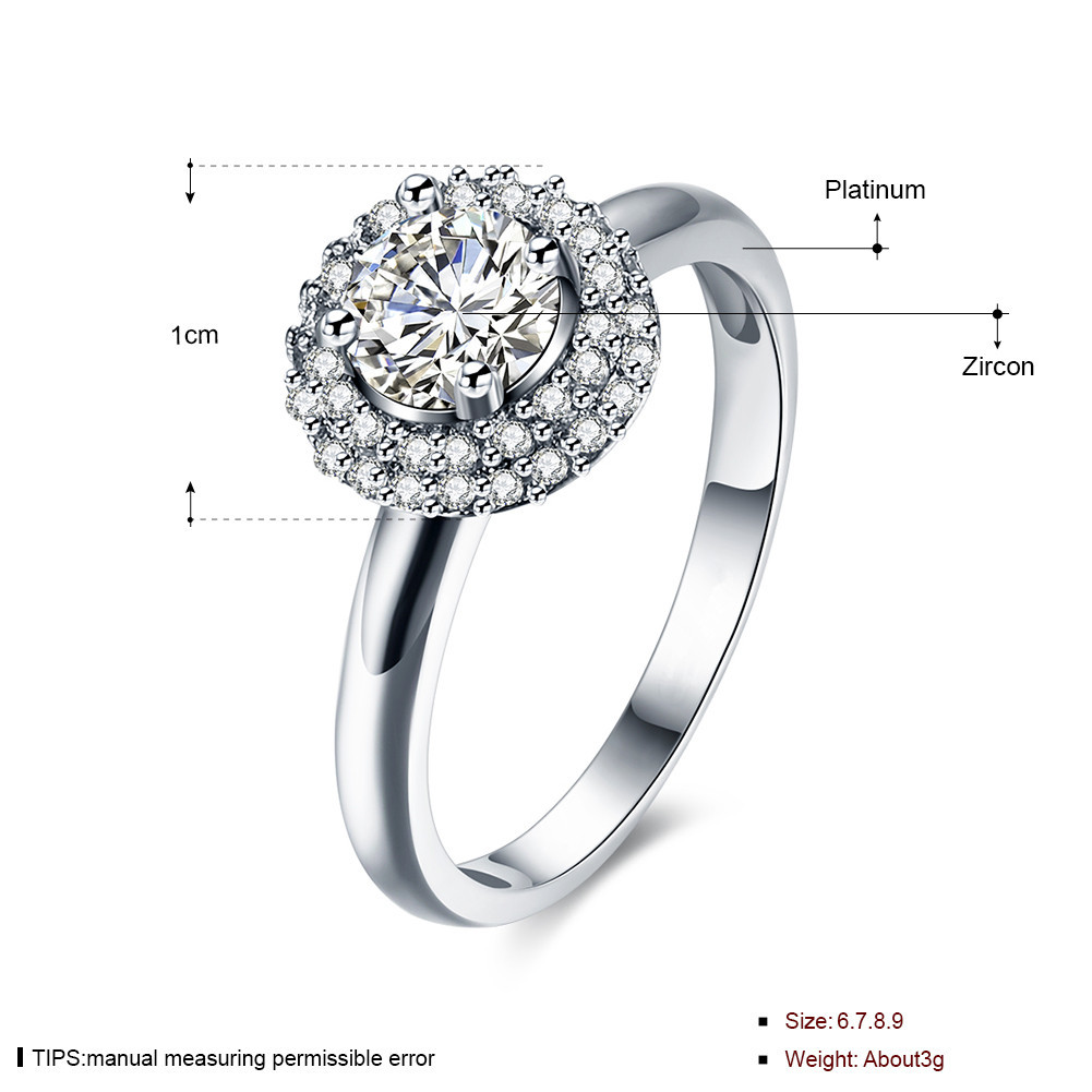 Idun Jewelry Elegant 2ct Round Cushion Cut Solitaire Halo Simulated Diamond Wedding Engagement Ring