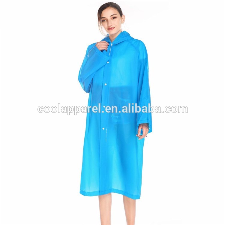 rain poncho recycle full body foldable women fashion EVA rain coat poncho with buttons raincoat raincoats