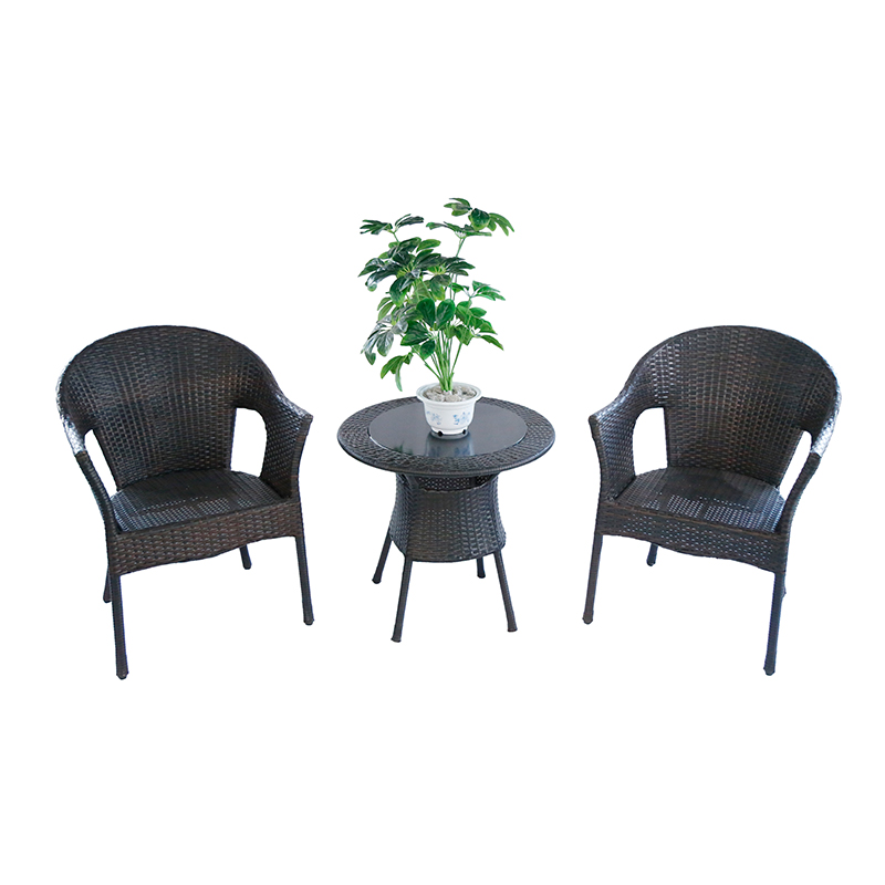 Modern patio Rattan Wicker Furniture Bar Table Set Outdoor Chair