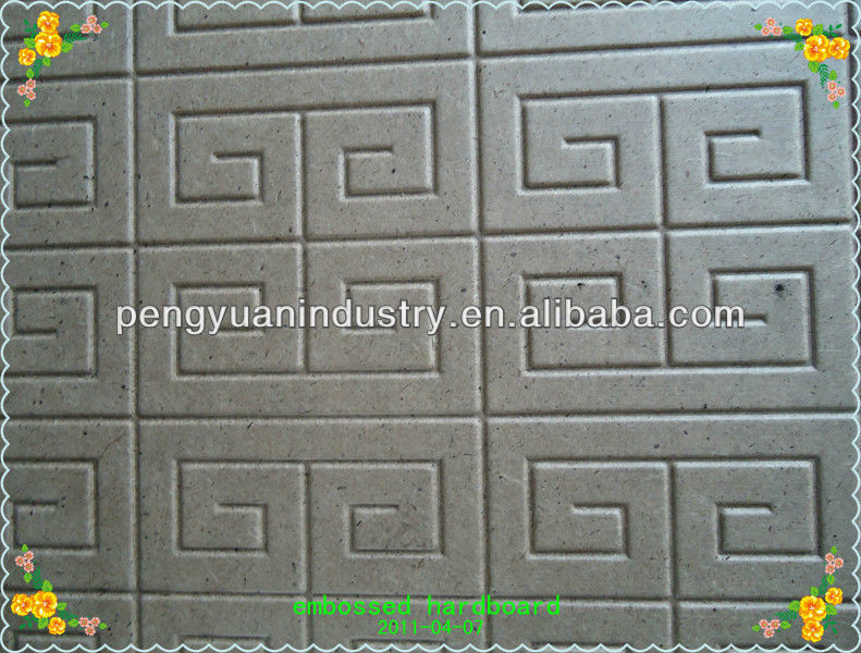 3mm new design embossed hardboard for India market