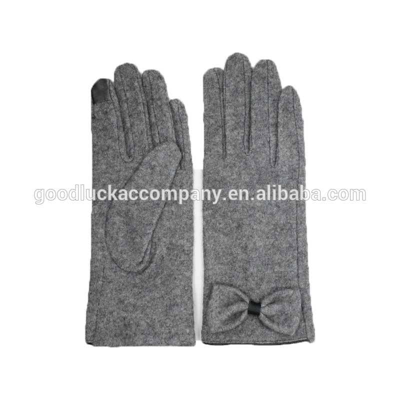 Fashion Ladies 80%Wool 20%Nylon cheap gloves