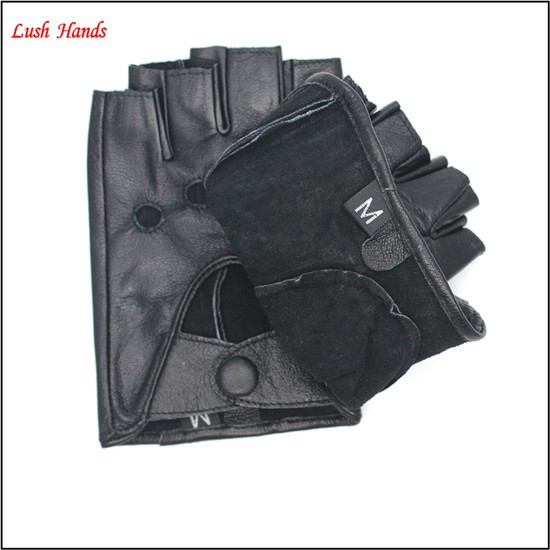 Men 's   short  driving  summer  Leather gloves