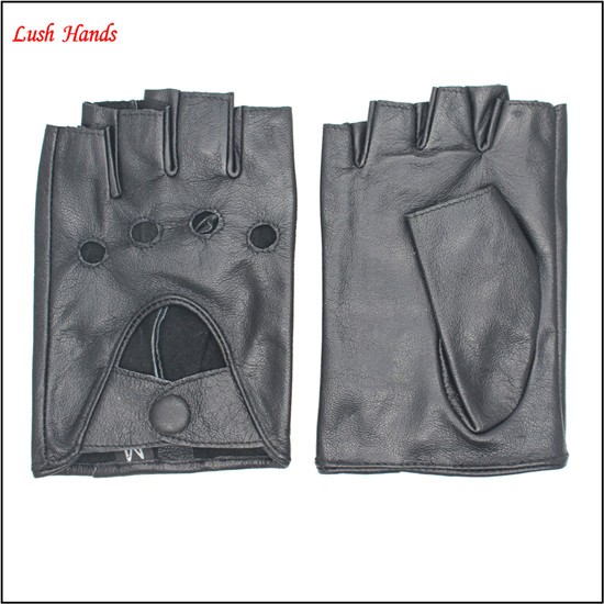 Men 's   short  driving  summer  Leather gloves