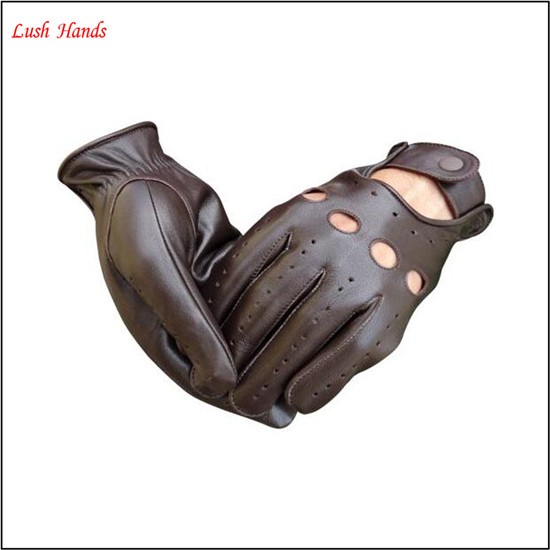 men's fashion driving  sheepskin leather gloves