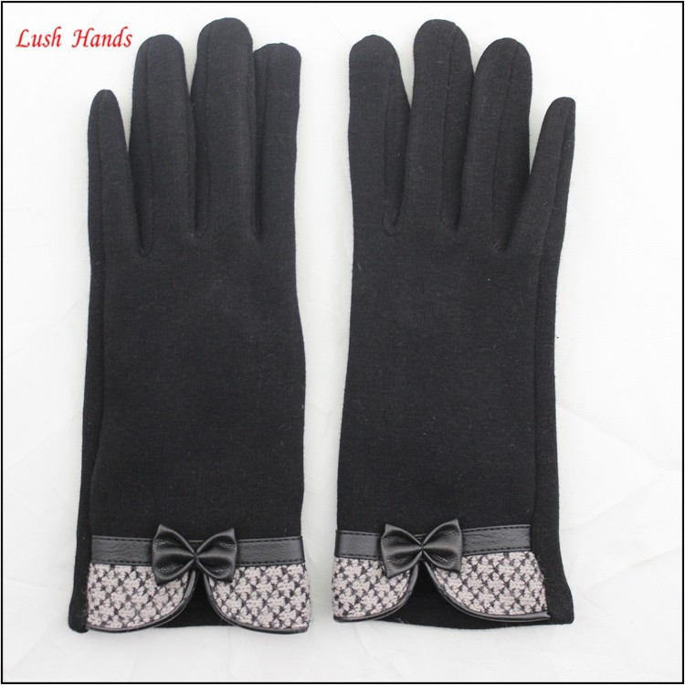 Touch screen micro velvet gloves for girls